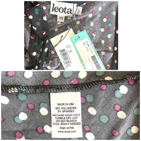 NWT LEOTA Veronica Knit Dress in black Polka dot - Picture 4 of 9